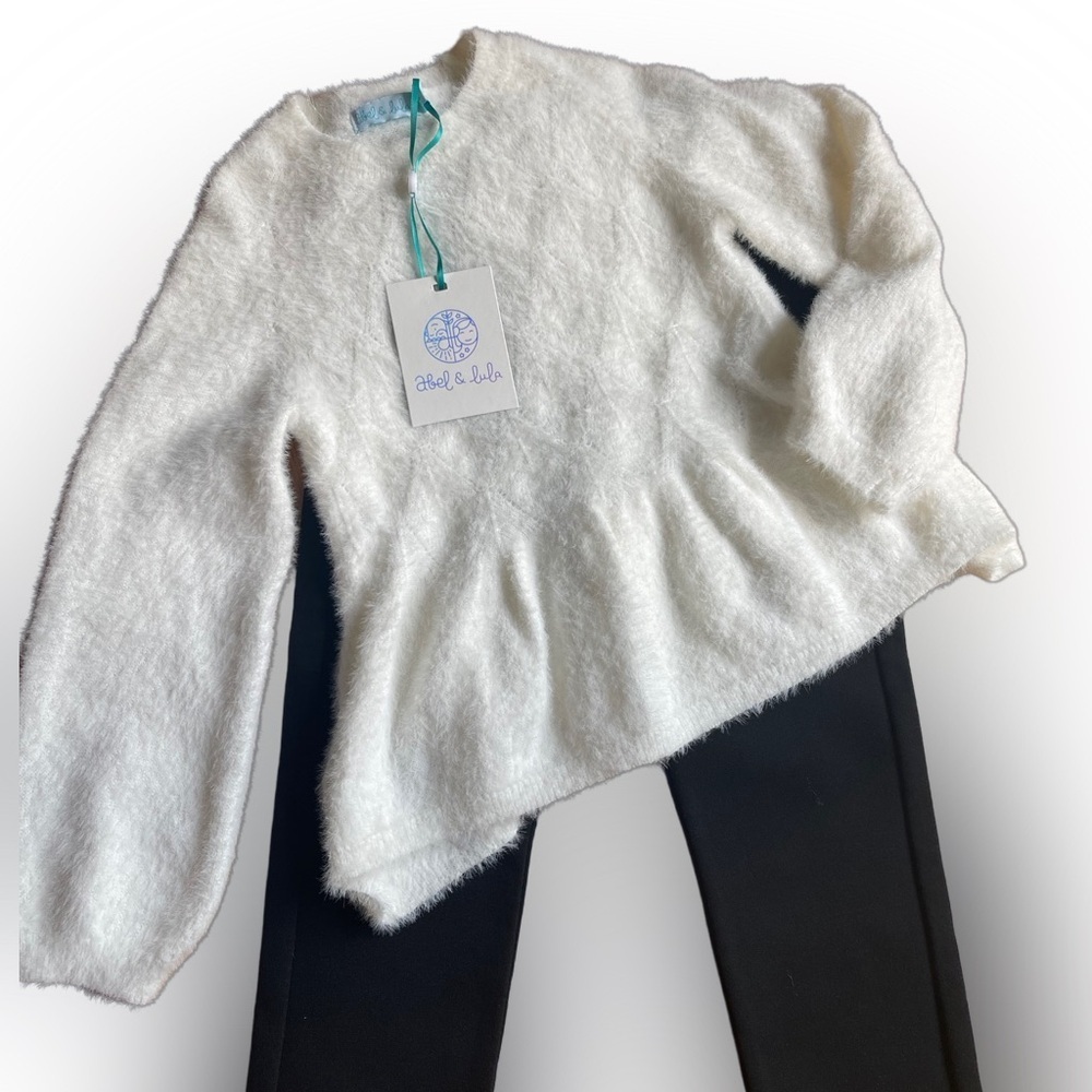 NWT Abel & Lula Mayoral Cream Sweater and Pant Set size 4
